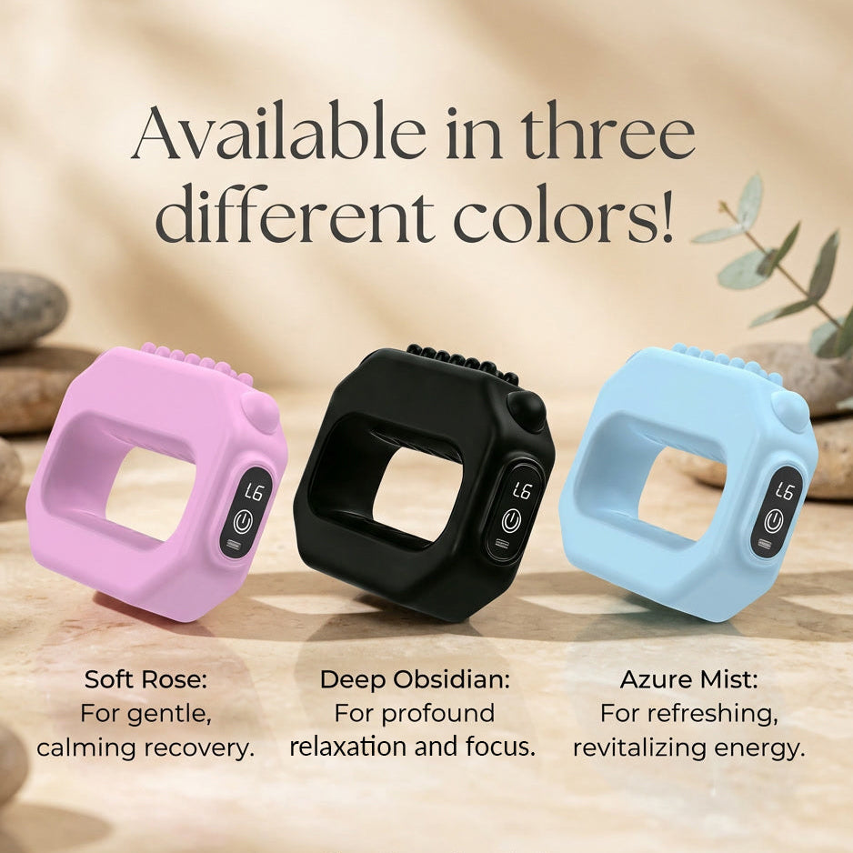 Deep Obsidian, Soft Rose, Azure Mist